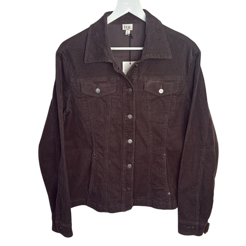 EQL In Motion Brown Corduroy Jacket New with Tag W1119 Size L